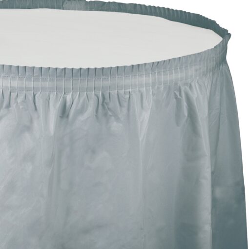 S Silver Tableskirt 14Ft