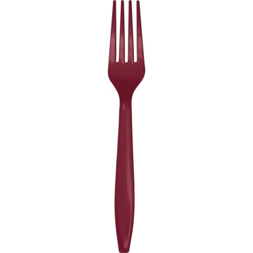 Burgundy Cutlery Forks 24Ct