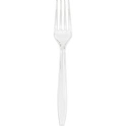 Clear Cutlery Forks Premium 24CT