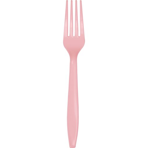 Classic Pink Cutlery Forks 24Ct