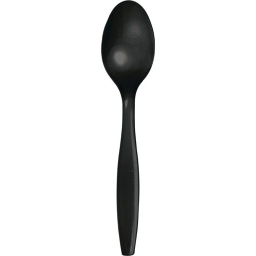 Black Cutlery Spoons 24Ct