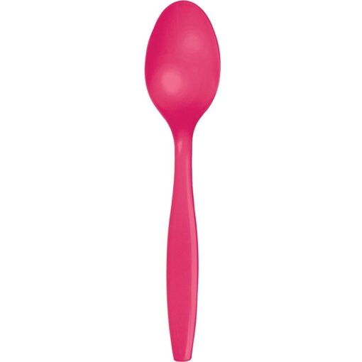 Hot Magenta Cutlery Spoons 24Ct