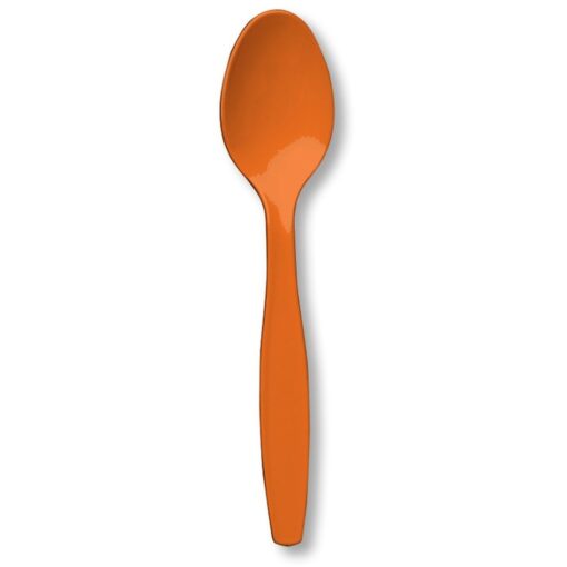 Orange Cutlery Spoons 24Ct