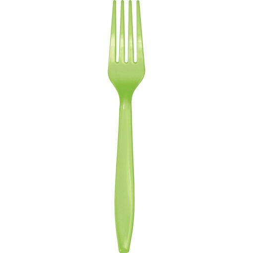 Fresh Lime Cutlery Forks 24Ct