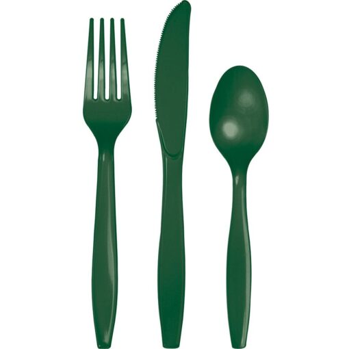 H Green Cutlery Astd 24Ct