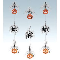 Dangler Pumpkin & Spider Decor 3CT