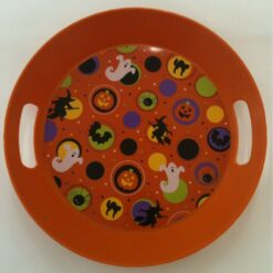 Halloween Tray Plastic RND w/HNDL 10"