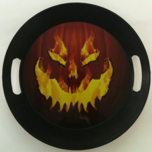 Fiery Pumpkin Tray Plastic Rnd 10.25&Quot;