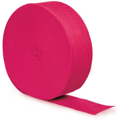 Hot Magenta Crepe Streamer, 500Ft