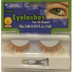 Pink/Orange/Gold Tinsel Eyelashes