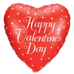 36" HRT HVD Red/Silver Hearts Foil BLN