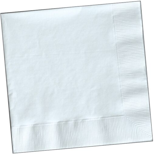 White Napkin Beverage 50Ct