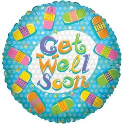 18" RND Get Well Soon 1S Foil Balloon