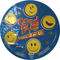 18" RND Goodbye Smiley Foil Balloon