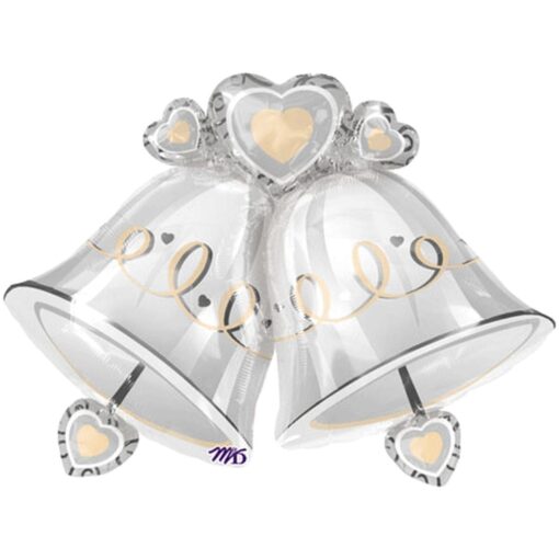 35&Quot; Shp Wedding Bells Jumbo Foil Bln