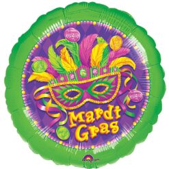 18" RND Mardi Gras Foil Balloon