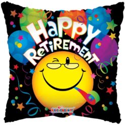 18" SQR Smiley Retirement Balloon