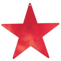Star Foil Cutout 9" Red