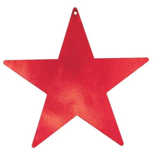 Star Foil Cutout 9&Quot; Red