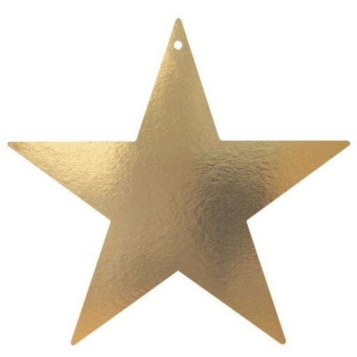 Star Foil Cutout 12&Quot; Gold