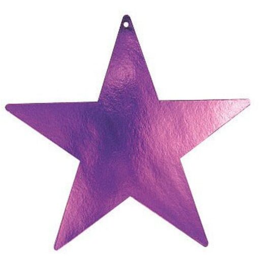 Star Foil Cutout 15&Quot; Purple