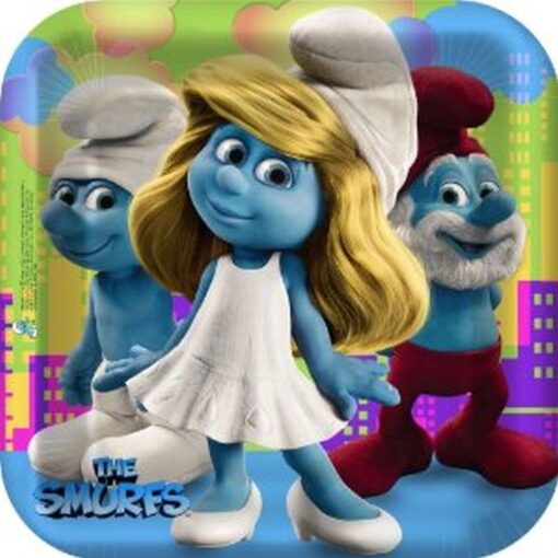 Smurfs Plates 9&Quot; 8Ct