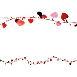 Hearts Foil Wire Garland Red 12FT
