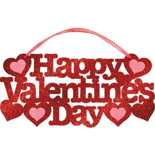 Happy Valentine'S Day Glitter Sign