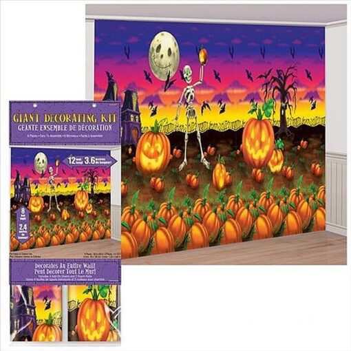 Giant Decorating Kit Scary Pumpkin Patch