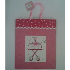 Pink Stroller Printed Gift Bag Large