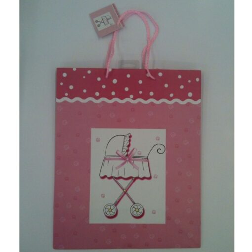 Pink Stroller Printed Gift Bag Large