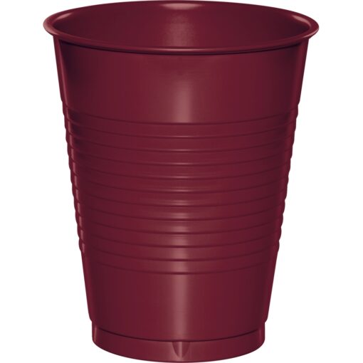 Burgundy Cups Plastic 16Oz 20Ct