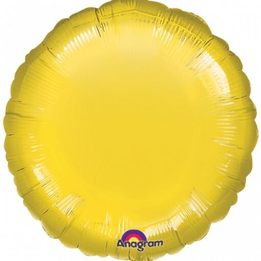 18&Quot; Rnd Metallic Yellow Foil Balloon