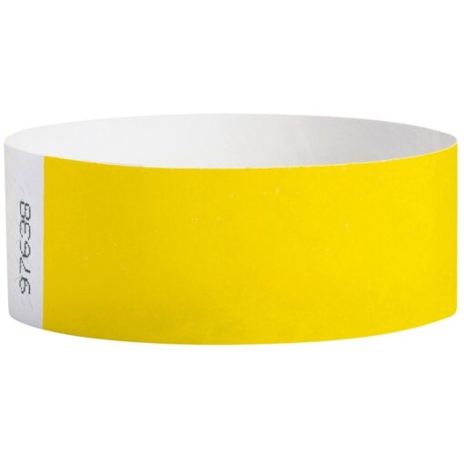 Wristband Yellow 3/4&Quot; Tyvek 100Ct