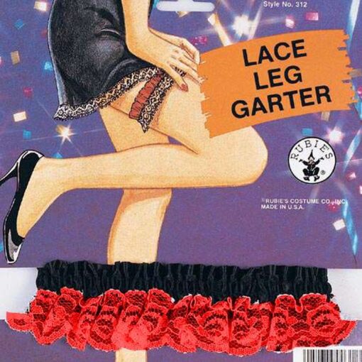 Lace Leg Garter Red/Black