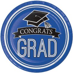 Blue Grad Plates Lunch 7" 18CT