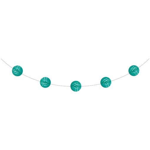 Teal Lagoon Mini Honeycomb Garland 9Ft