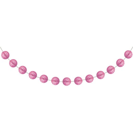 Candy Pink Mini Honeycomb Garland 9Ft