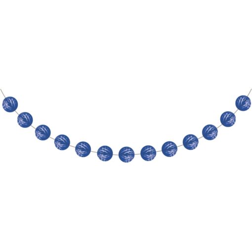 Cobalt Blue Mini Honeycomb Garland 9Ft