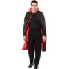 Lined Satin Cape Red/Black 48