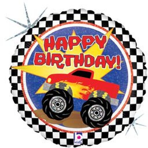 18&Quot; Rnd Monster Truck B'Day Balloon