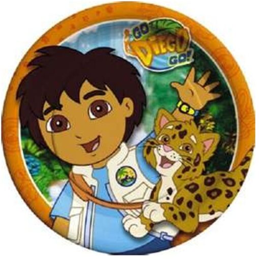 Go Diego Go Plates 7&Quot; 8Ct