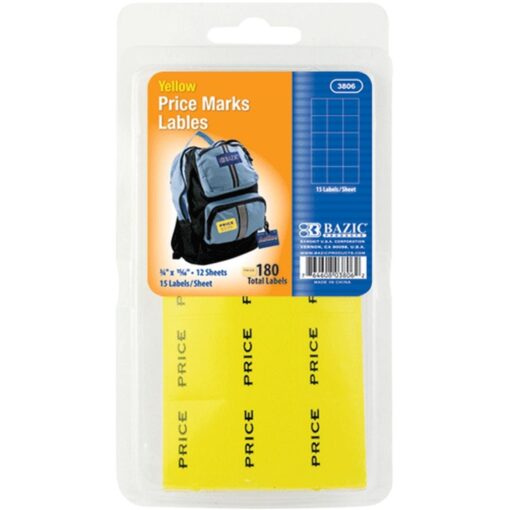 Labels, Yellow Price Mark 180Ct