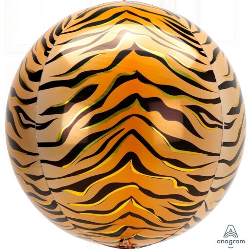 15&Quot; Orb Orange W/Black Tiger Print