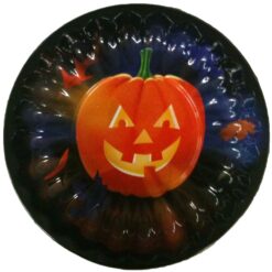 Pumpkin Deep Dish Plastic Tray 9.5"