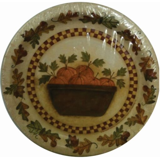 Homespun Harvest Plates 9&Quot; 8Ct