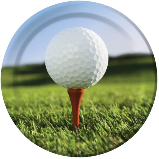 Golf Fanatic Plates 9&Quot; 8Ct