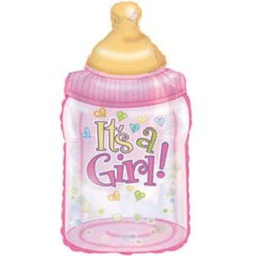 38&Quot; Shp Baby Girl Bottle Balloon