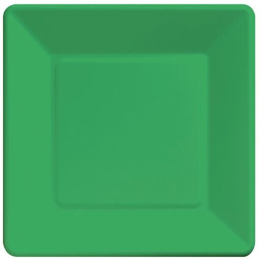 E Green Plate Paper Sqr 9&Quot; 18Ct.