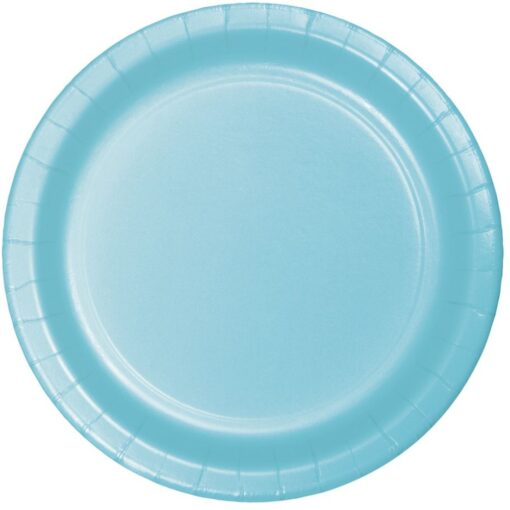 Pastel Blue Plate Paper 9&Quot; 24Ct